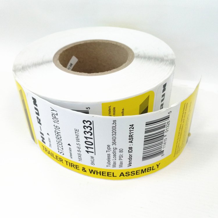 High Quality Waterproof PP Tire Labels, Self Adhesive Strong Adhesiveness Tyre Stickers, Rubber Tyre Label Maker
