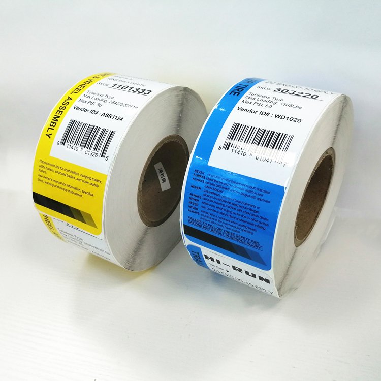 High Quality Waterproof PP Tire Labels, Self Adhesive Strong Adhesiveness Tyre Stickers, Rubber Tyre Label Maker