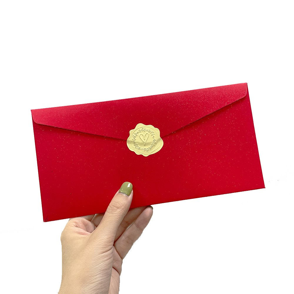 Metallic color paper sticker gold foil custom embossed logo envelope seal sticker certificate label sticker 20 pieces