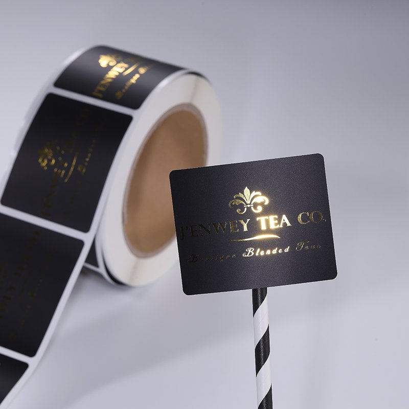 Custom Printed Logo Labels for Packaging Luxury Gold foil Embossed Adhesive Sticker Printing Roll Label Round Stickers