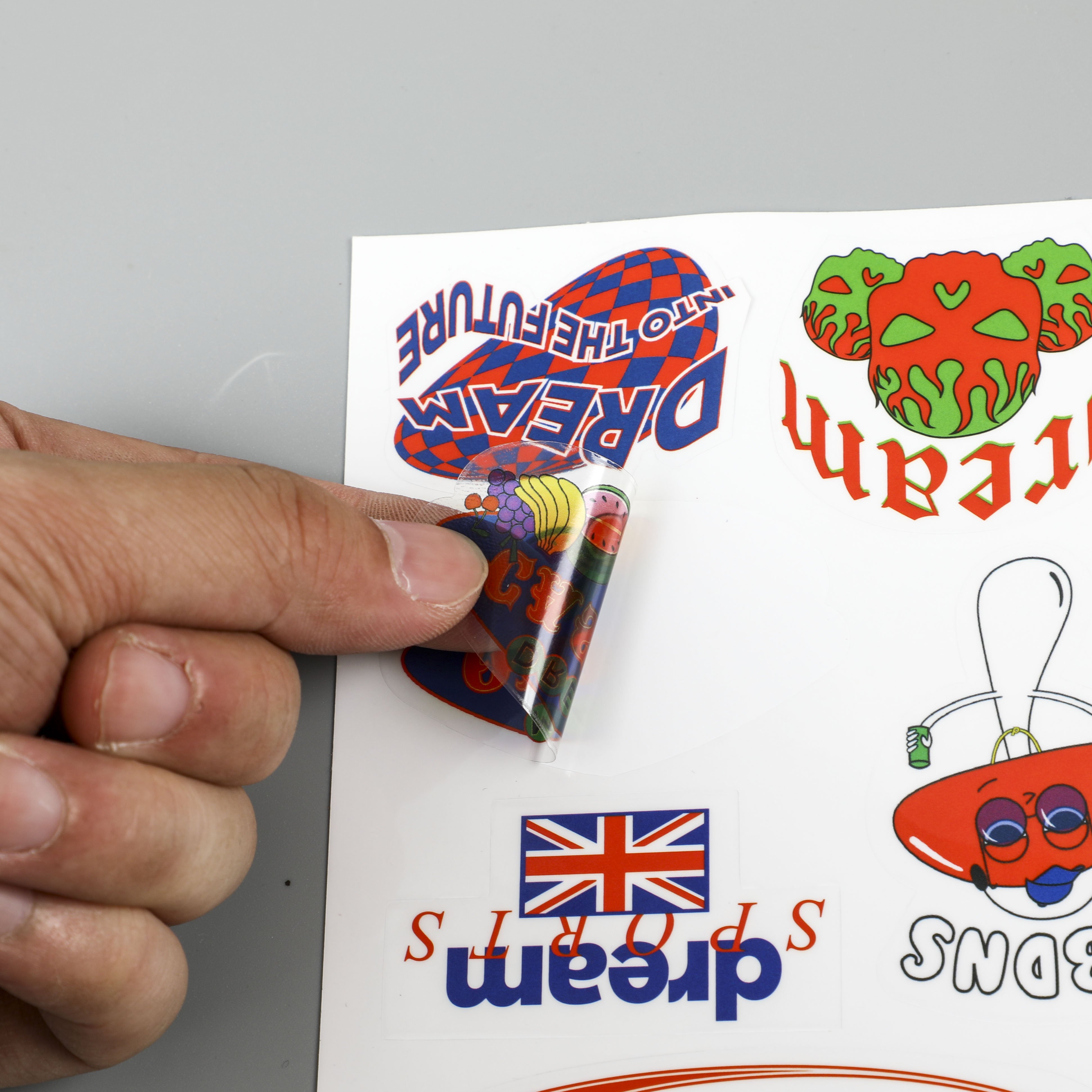 small design clear plastic waterproof die cut cute decorative custom memo stickers