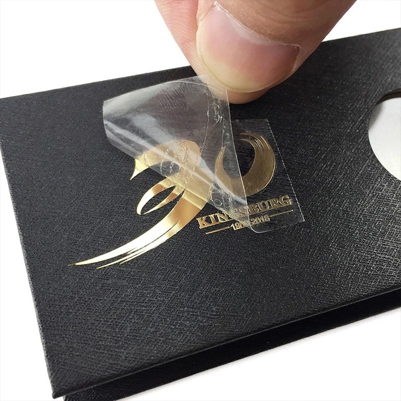 Custom Self Adhesive Metal Letters Label Vinyl Sticker Painted Gold Color Foil Sticker Private Logo Label