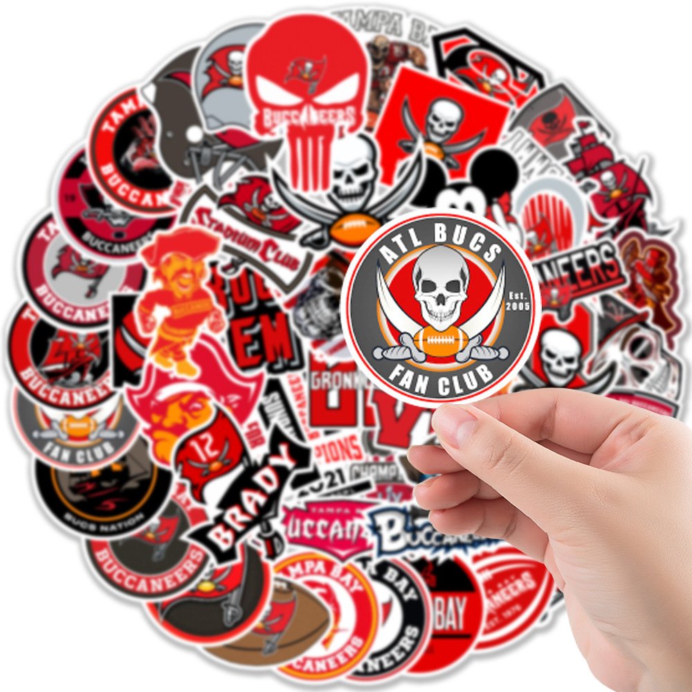 Shipping Fast Custom New USA American Football Team Cartoon Stickers for Water Bottles,Vinyl Waterproof Sport Stickers