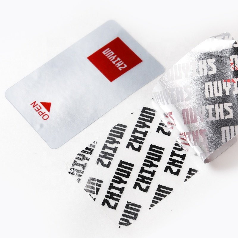 Custom printing adhesive security void sticker roll hologram logo sticker void hologram sticker label for packaging security