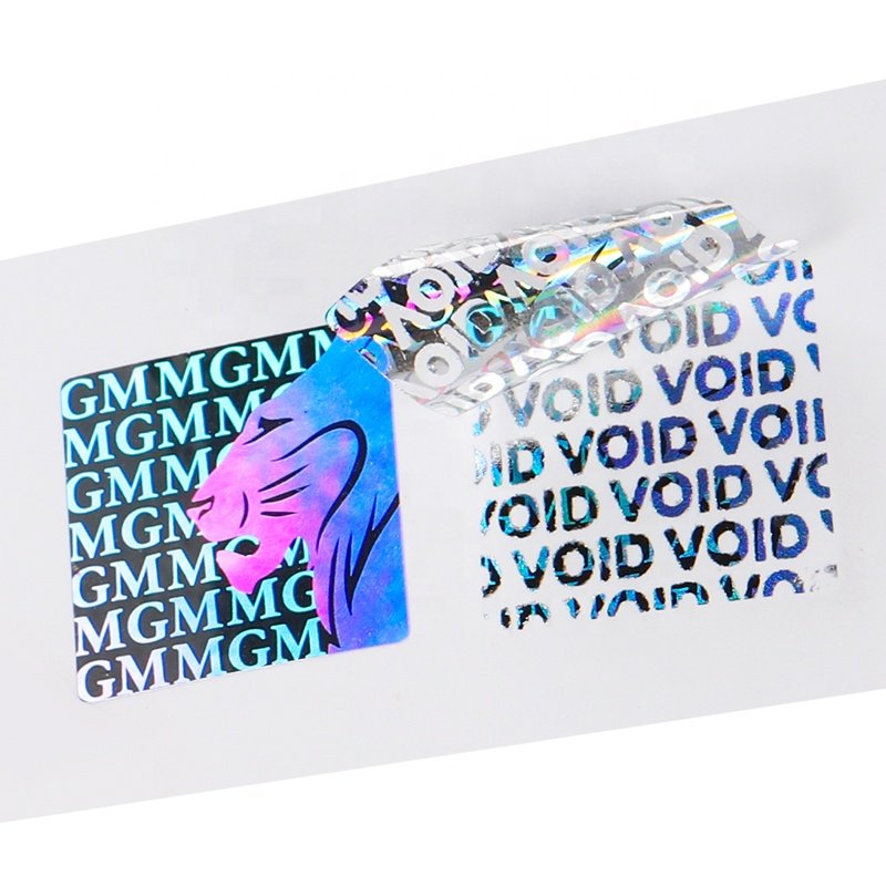Custom printing adhesive security void sticker roll hologram logo sticker void hologram sticker label for packaging security
