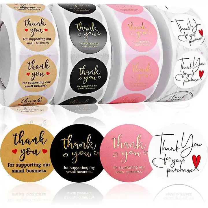 Custom Label Waterproof Self Adhesive brand Logo Sticker business Label vinyl Printing Adhesive Packaging Label Stickers