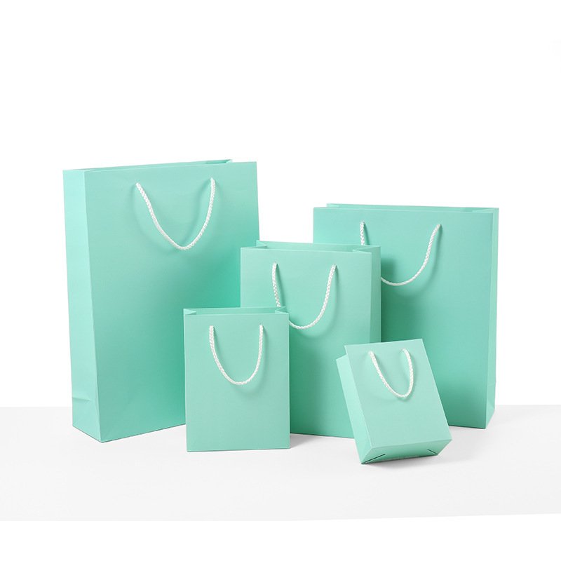 Custom luxury circle die cut handle cloth gift jewelry paper bag custom print logo
