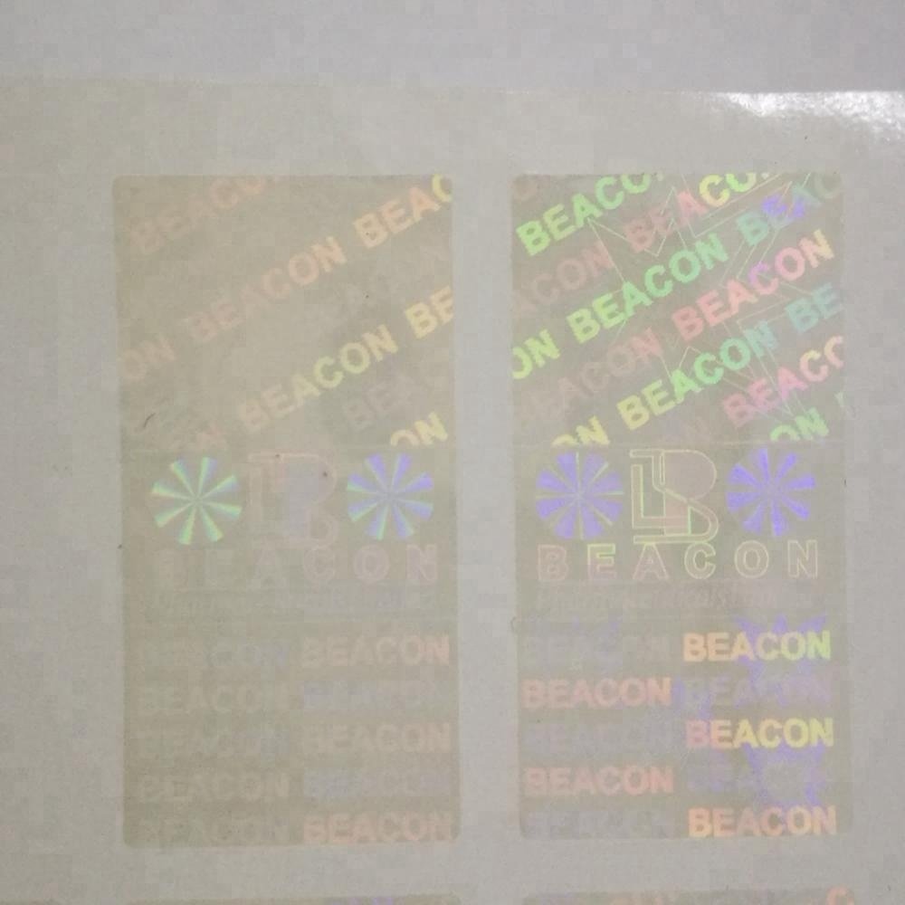 Custom Clear holographic foil sticker hologram transparent sticker