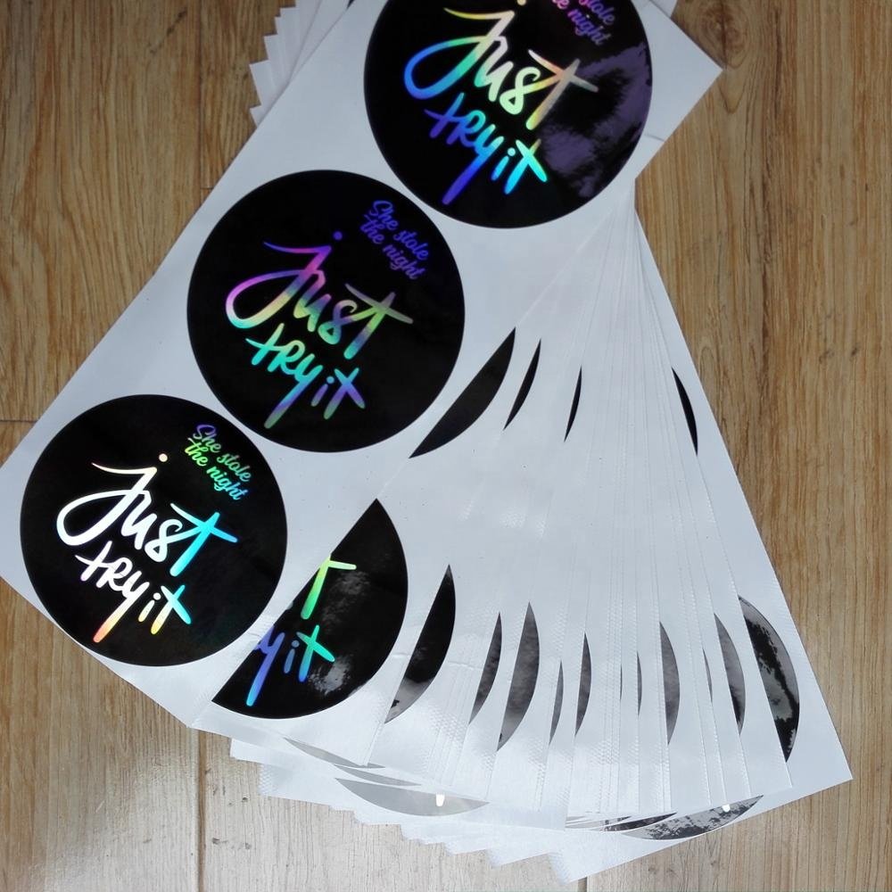 Custom holographic film glitter sticker printing