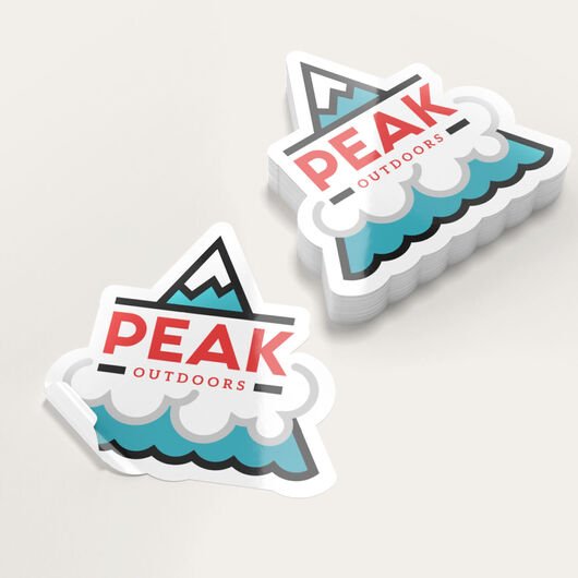Custom UV Resist Printing Waterproof Durable White Vinyl PVC Self-Adhesive Die Cut Logo Stickers