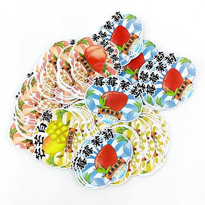 Custom UV Resist Printing Waterproof Durable White Vinyl PVC Self-Adhesive Die Cut Logo Stickers