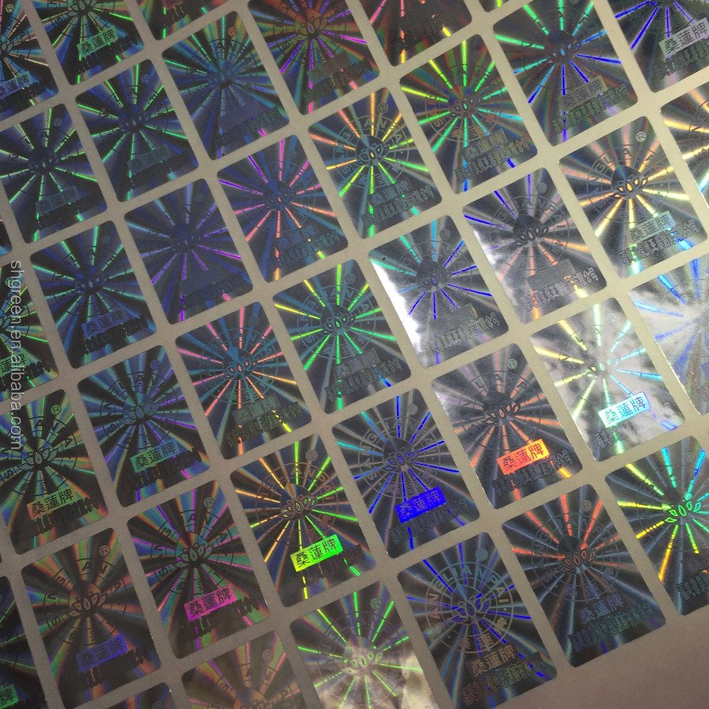 Reflective hologram sticker,safety silver hologram sticker with anti-fake effect