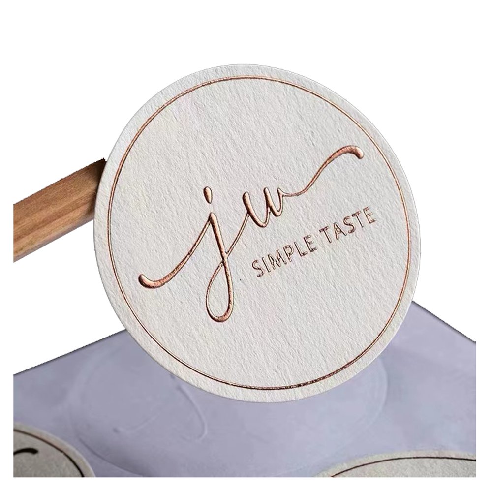 Custom Logo Adhesive Roll Gold Foil Labels Hot Stamping Waterproof Stickers For Product Packaging