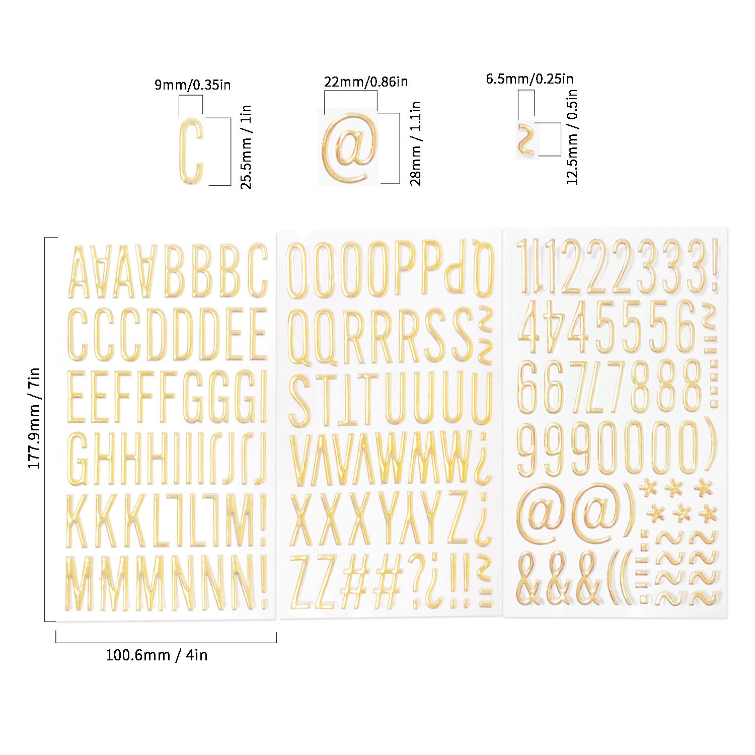 Wholesale 3D Alphabet PVC Bubble Sticker Sheet Custom Gold Letter Number Bubble Puffy Stickers for Baby Kids