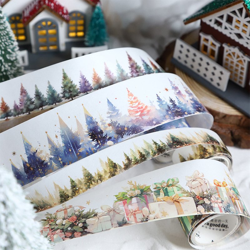 1Roll Tape Starlight Christmas Series Christmas Kit Make DIY Scenery Handbook Stickers Scenic Collage