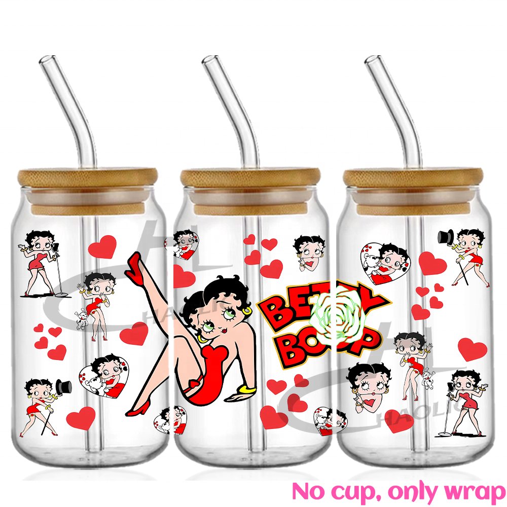 Good Price UV DTF Cup Wrap Transfers 16oz Custom Designs UV DTF Transfer Sticker For Red Dancing Girl Mama