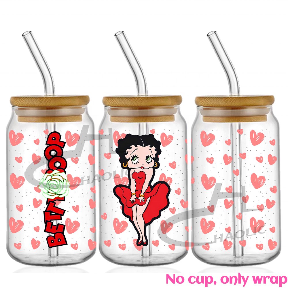 Good Price UV DTF Cup Wrap Transfers 16oz Custom Designs UV DTF Transfer Sticker For Red Dancing Girl Mama
