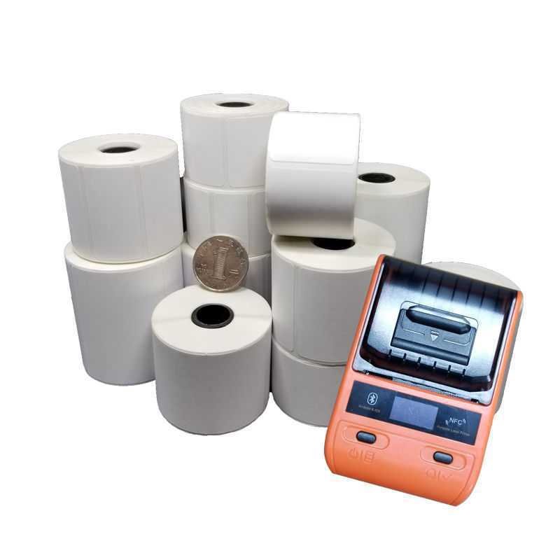 30-100mm White Direct Blank 4x6 Thermal Label Compatible Adhesive Sticker White Shipping Address Label Rolls