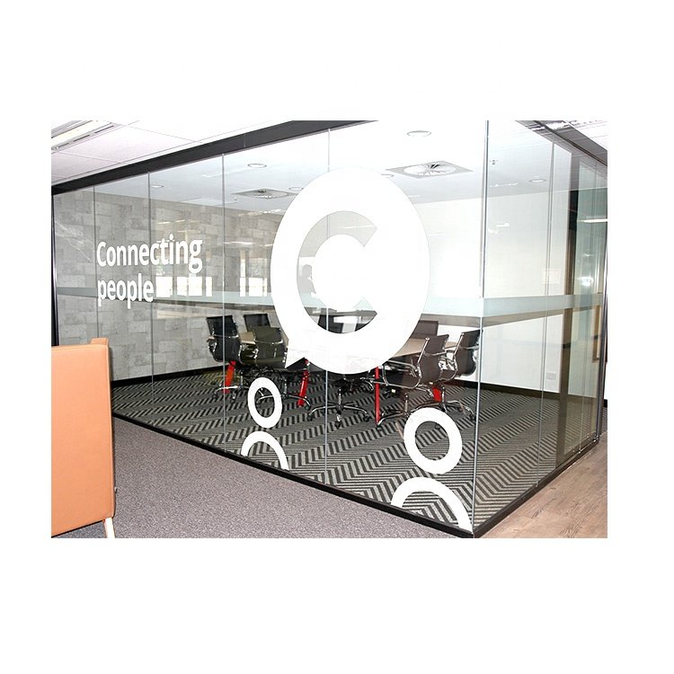 factory direct sale low price Office Glass Door stickers UV advertising printing and spraying One-way see-through mesh sticker