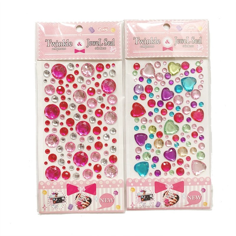 Wholesale Plastic Sheet Stickers Diamond Shaped Rhinestone Letter Sticker