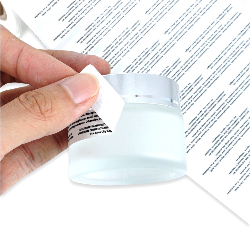 Customized Plastic Bottle Logo Label Sticker Printing Private Cosmetic Labels for Synthetic Paper Waterproof Lotion Bottles