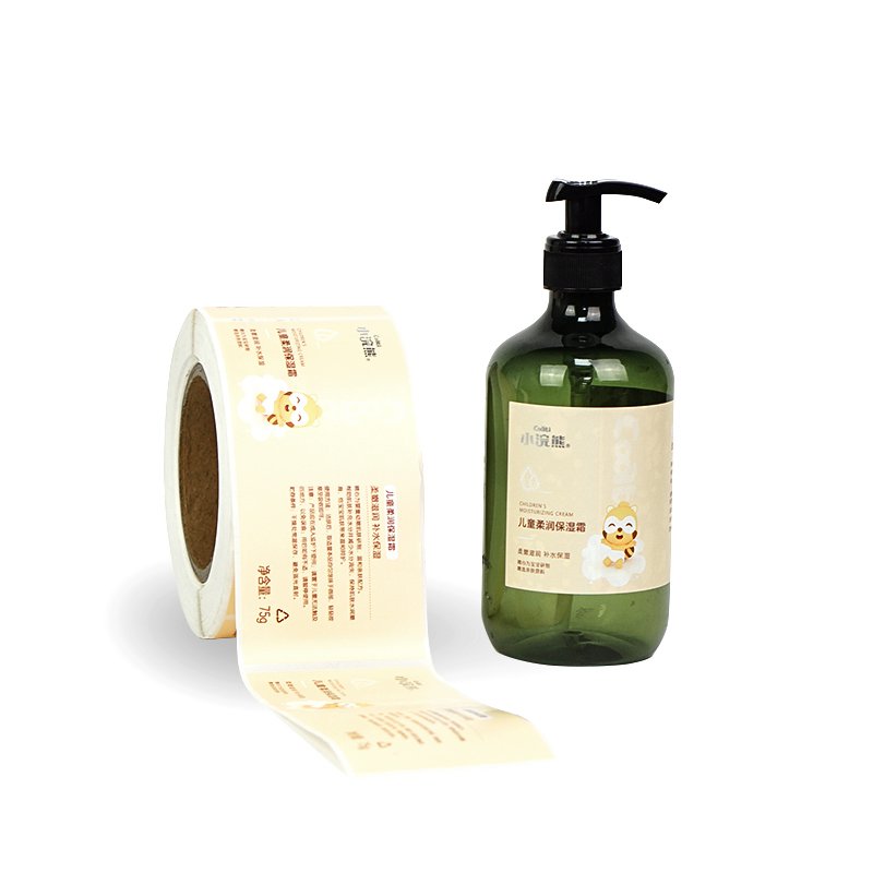 Customized Plastic Bottle Logo Label Sticker Printing Private Cosmetic Labels for Synthetic Paper Waterproof Lotion Bottles