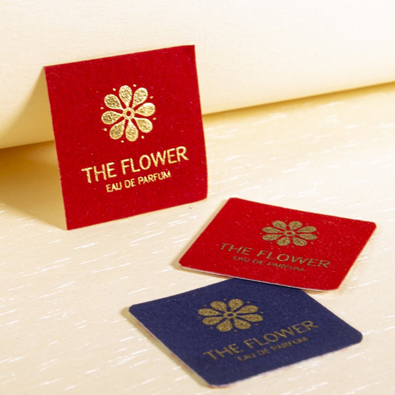 Custom Velvet Printed Label Adhesive Flocking Transfer Printing Logo Sticker