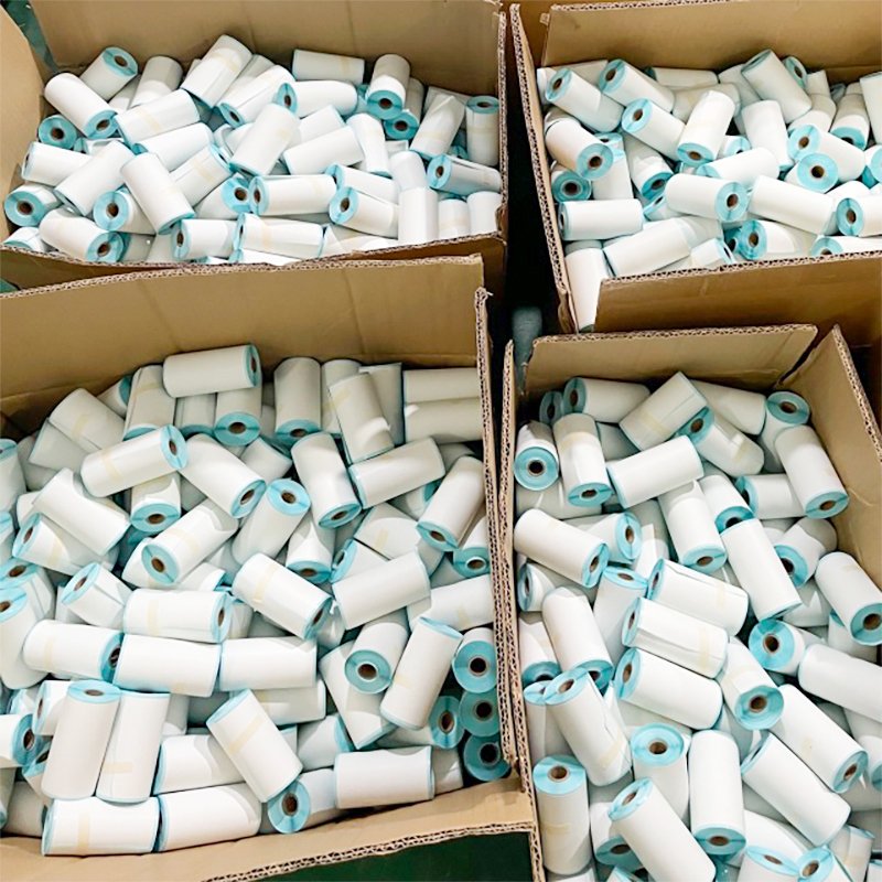 Hot Selling High Quality thermal label holder Custom direct thermal labels 2.25 x 1.25 Sticker thermal color label printer