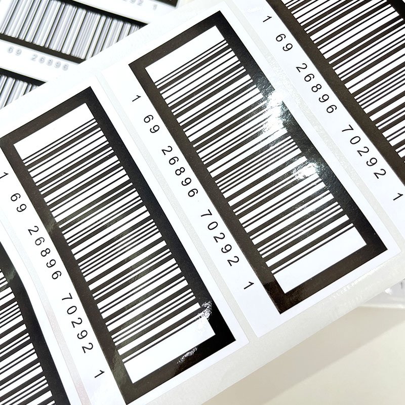 Custom Factory Price Coated Paper Glossy Adhesive Custom Printing Price Barcode Label Sticker Sheet With Serial Number