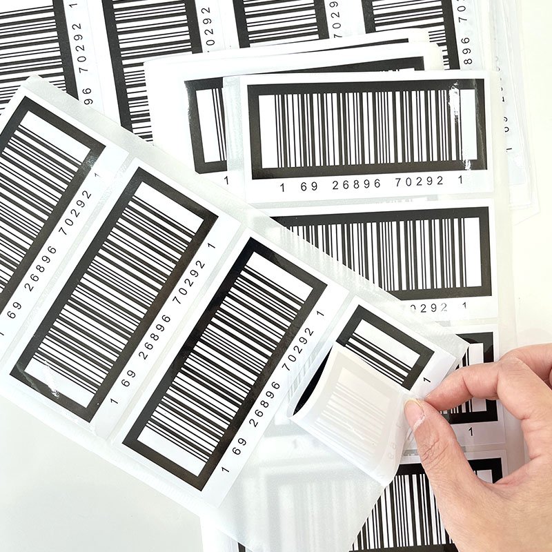 Custom Factory Price Coated Paper Glossy Adhesive Custom Printing Price Barcode Label Sticker Sheet With Serial Number