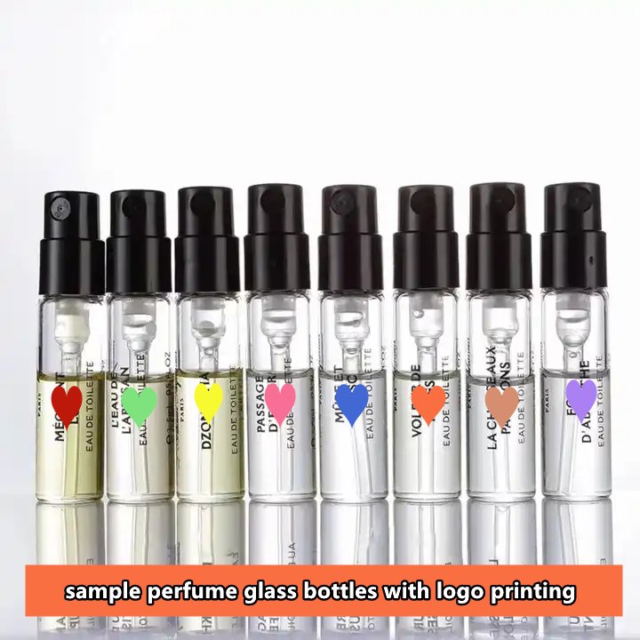 Custom Logo 1ml 2ml 3ml 5ml 10ml Perfume Tester Discovery Set Folding Holder Cards Kraft Paper Box Packaging