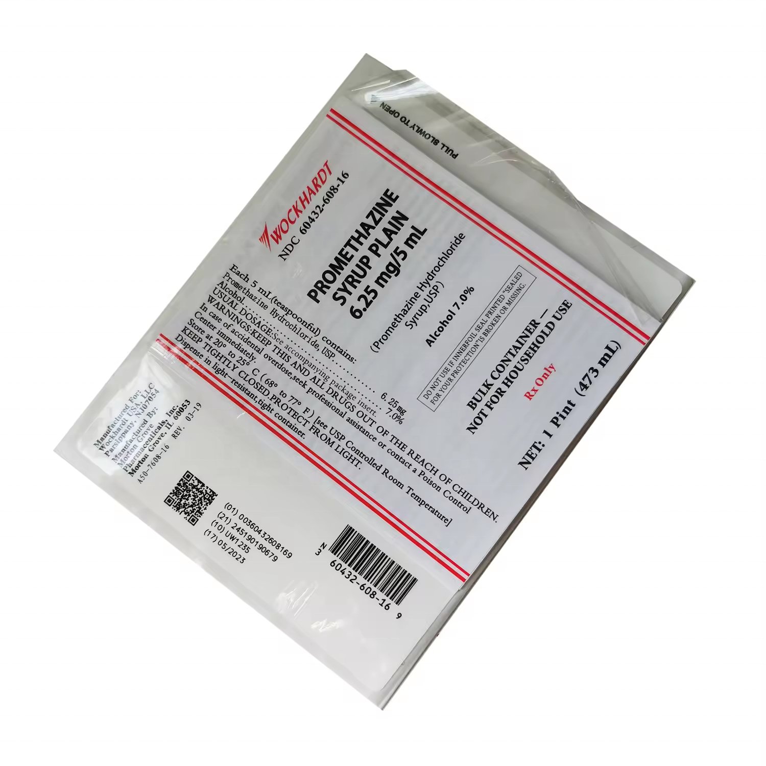 High Grade Tris Quagen Akorn Pai Wockhardt Actavis Prometh Cough Syrup Label Sticker for Oral Solution Plastic Bottle