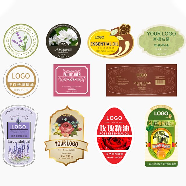 Adhesive sticker gold-plated QR code label customized reel transparent PVC label trademark printing waterproof logo