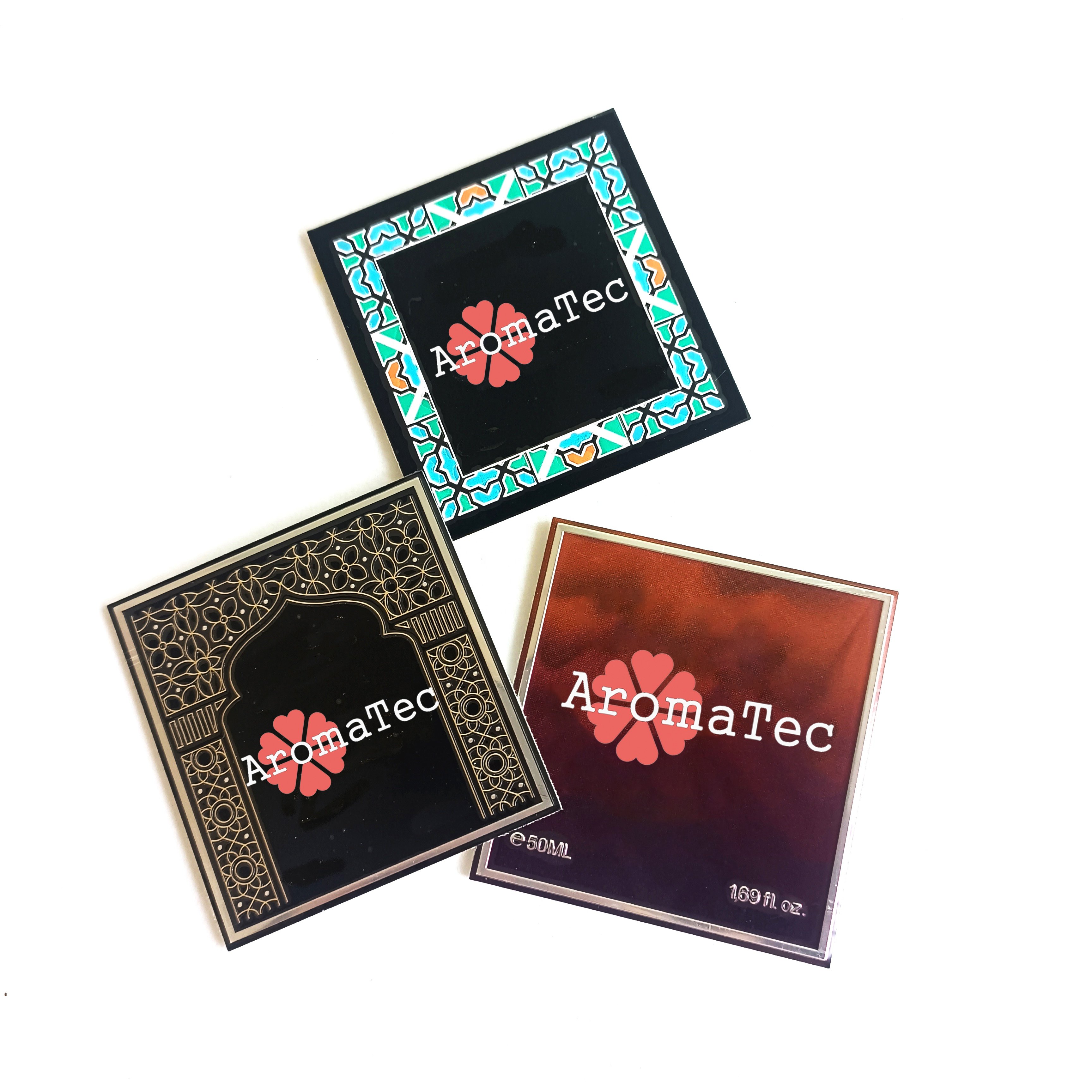 Customized Perfume Logo Stickers Personalized Embossed Aluminum Perfume Bottle Sticker Labels