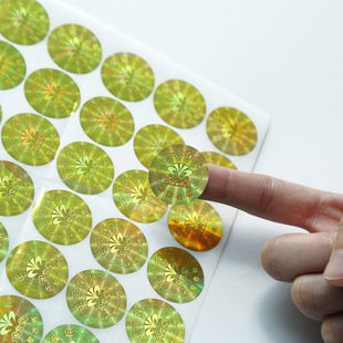 Customized holographic laser sticker printing plain laser sticker