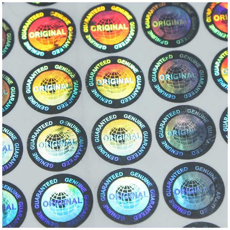 Customized holographic laser sticker printing plain laser sticker
