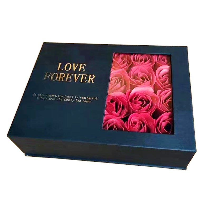 Hot and beautiful Luxury Gift Box Packaging Cardboard Paper Floral Roses Gift Boxes Round Paper Flower Box For Flowers FlowerBag