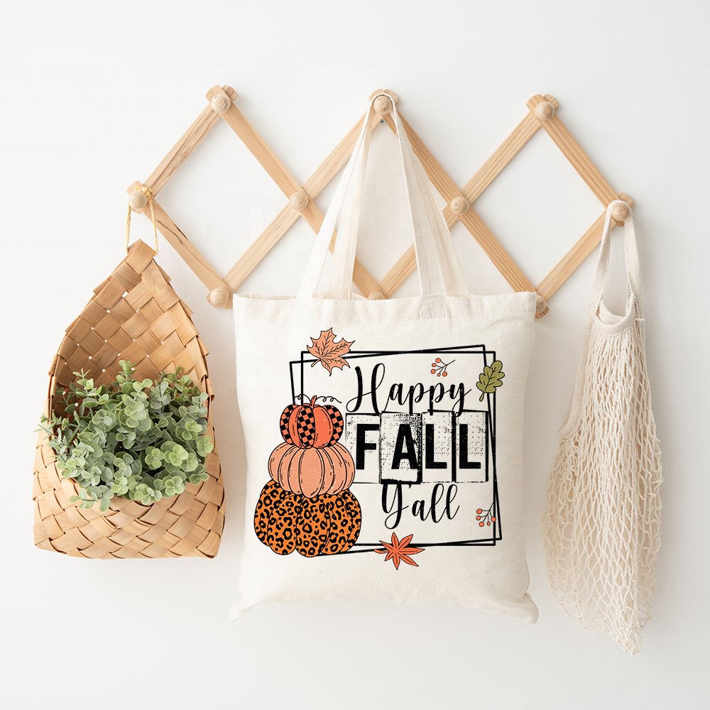 New Retro Fall Cozy Season Hello Autumn Spice Decals Happy Fall Yall DTF Transfer Stickers Ready To Press For Bags Hoodies