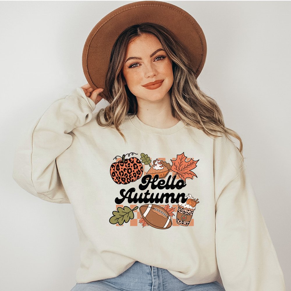 New Retro Fall Cozy Season Hello Autumn Spice Decals Happy Fall Yall DTF Transfer Stickers Ready To Press For Bags Hoodies