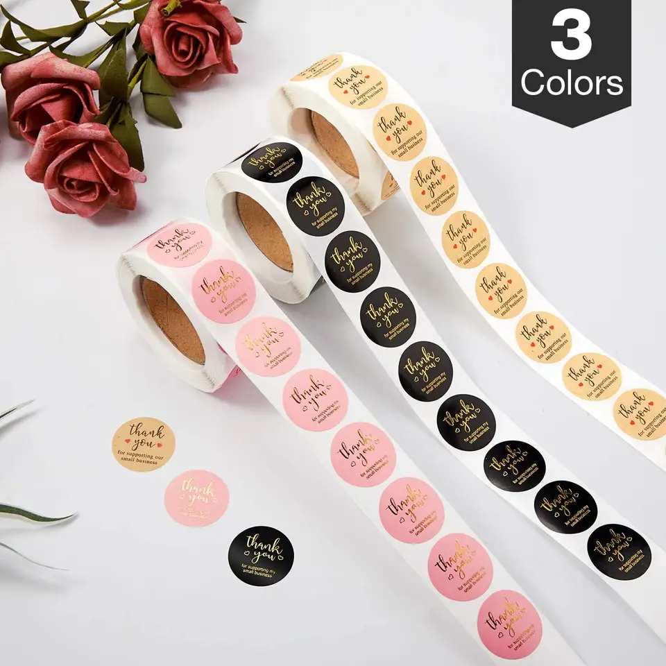 Custom Round Adhesive Waterproof Synthetic Paper Bottle Label Roll Logo Label Sticker Printing Custom Stickers