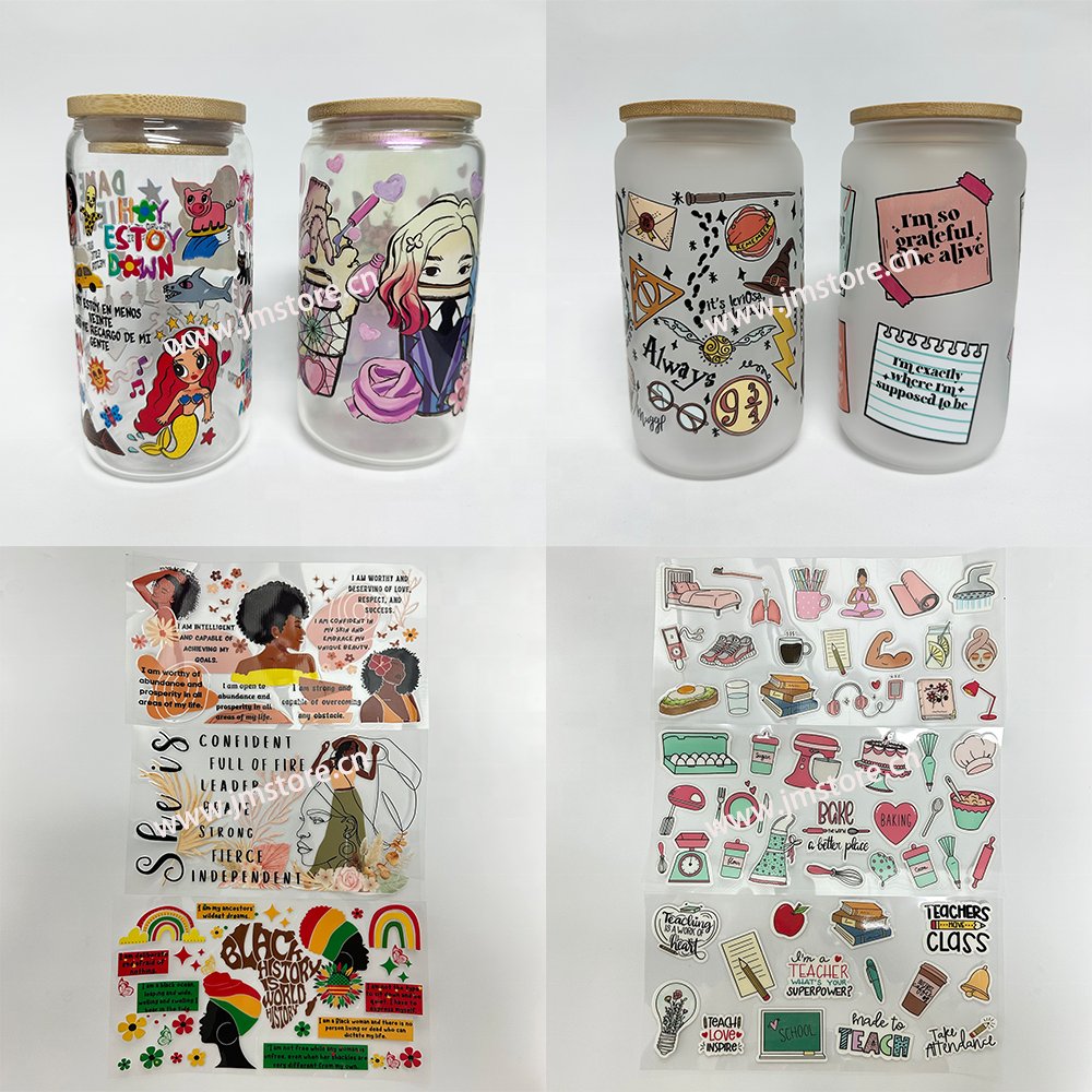 Mexico Culture 16OZ DTF Cup Wrap Transfer Stickers For Libbey Glass Can DIY Craft