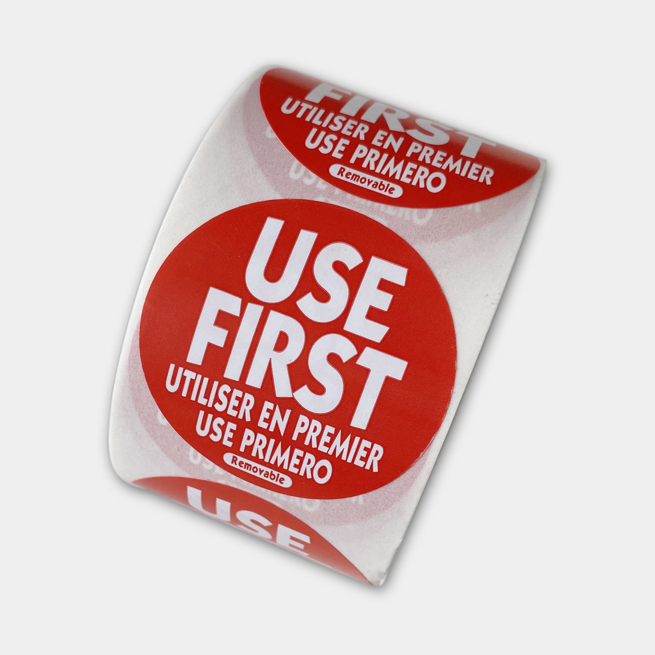 High Quality Custom Inventory Control tags Removable Adhesive Restaurant Quality Food Labels Use First Stickers 1.5 " Diameter