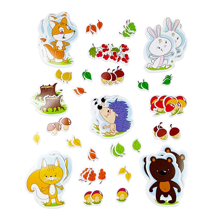 Custom cute design PET magnet cartoon waterproof children logo Adhesive label printing magnetic vinyl die cut stickers