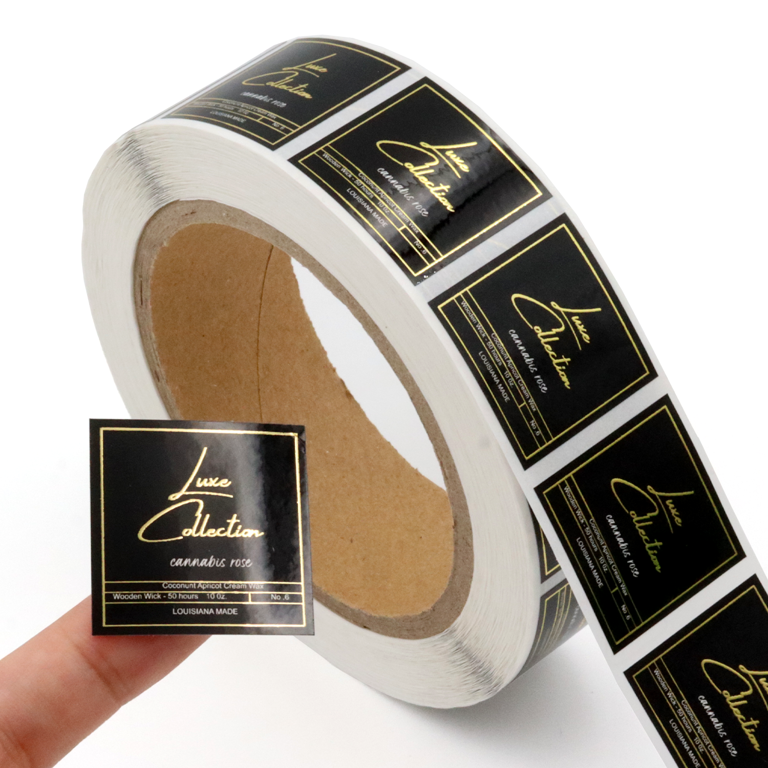 Custom Printed Logo clear Labels For Packaging Vinyl Waterproof transparent Sticker Roll gold foil Label Round Stickers