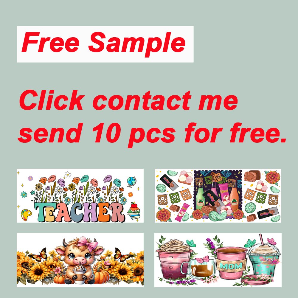 Wholesale Tumbler Transfer No Heat Needed Waterproof UV DTF Cup Wrap Transfers 16 oz Coffee Mug Flower Sticker Label