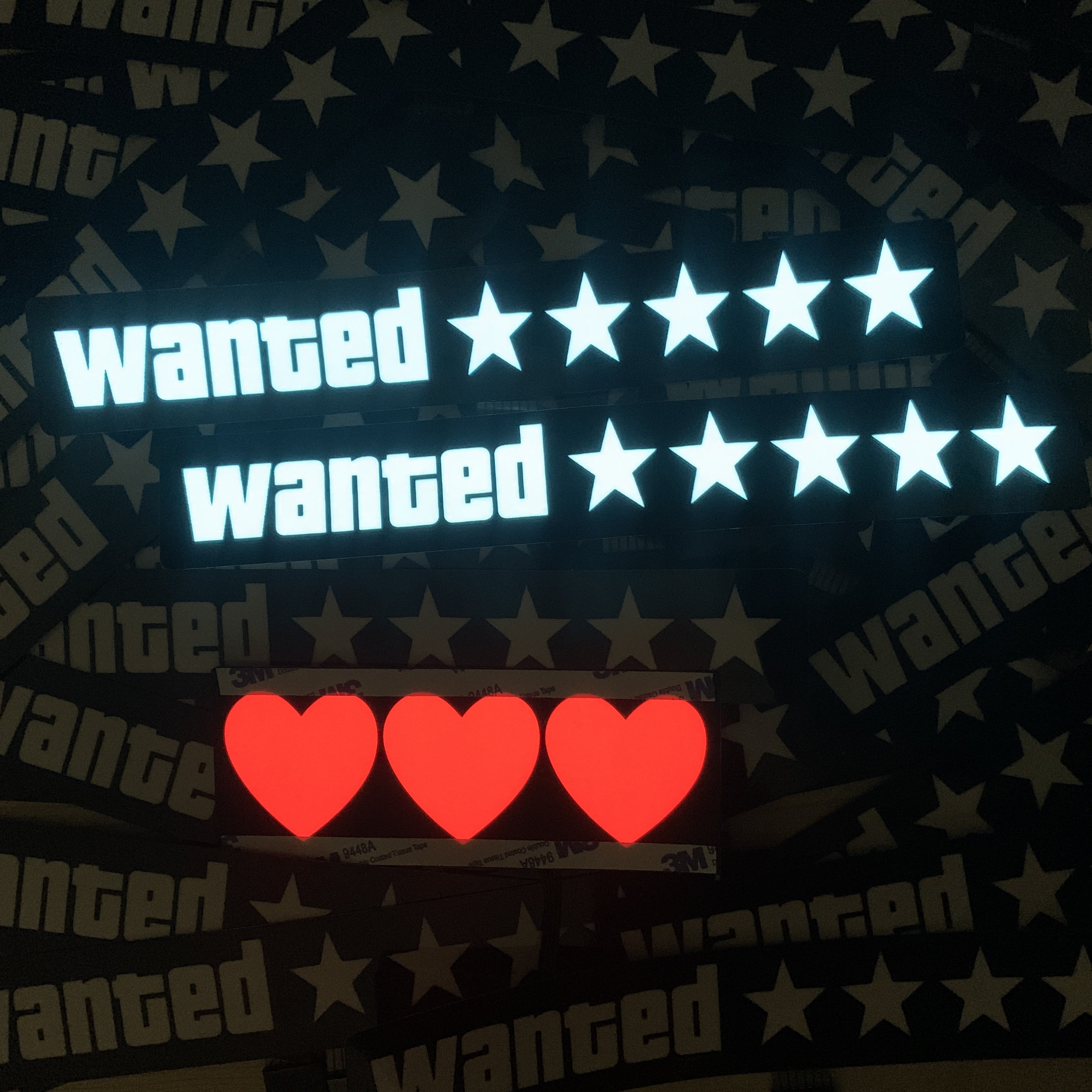Factory Custom New JDM Animated LED Panel Stickers Flashing Car Decals with Light up Window Sticker for Automotive Use