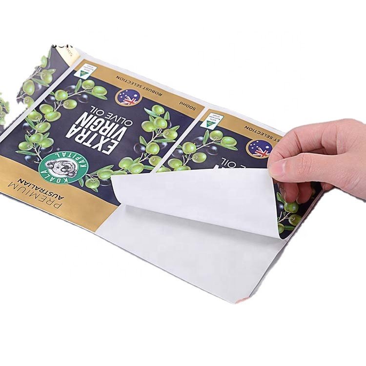 Custom Print High Quality Synthetic Paper Skincare Gold Foil Logo Stamping Bottle Label Sticker Roll