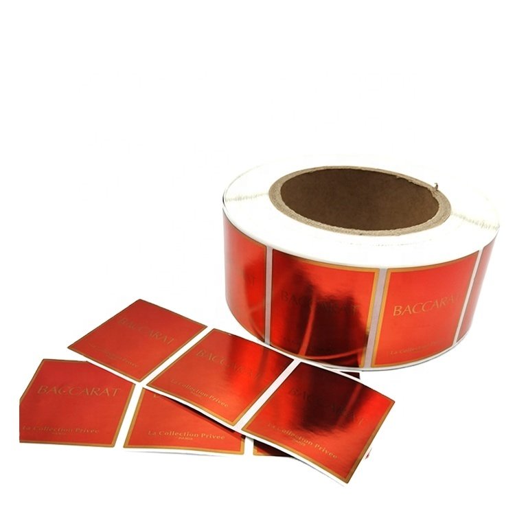 Custom Print High Quality Synthetic Paper Skincare Gold Foil Logo Stamping Bottle Label Sticker Roll