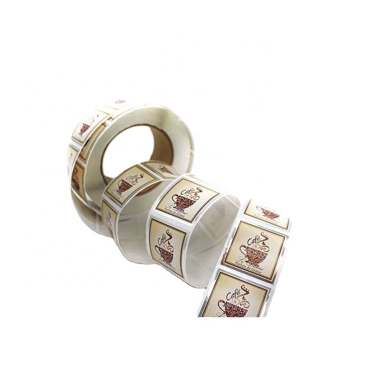 Custom Print High Quality Synthetic Paper Skincare Gold Foil Logo Stamping Bottle Label Sticker Roll