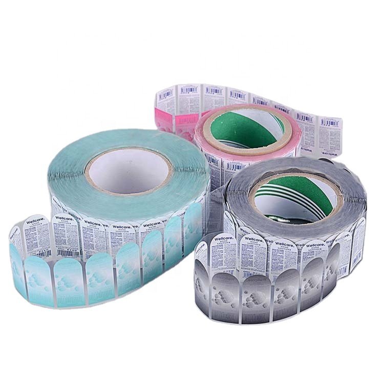 Custom Print High Quality Synthetic Paper Skincare Gold Foil Logo Stamping Bottle Label Sticker Roll